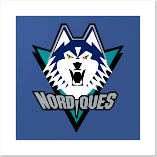 Quebec Nordiques Husky Logo (1995) Posters and Art